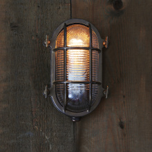 Mullan Lighting MLWL326ANTBRS - Ruben Small Oval Bulkhead | Antique Brass